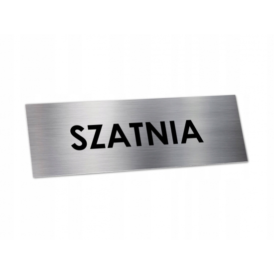 Tabliczka "SZATNIA" 15x5cm ALUMINIUM